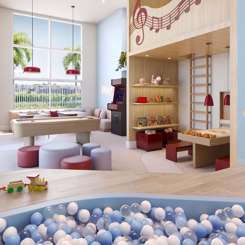 Brinquedoteca e sala de jogos teen