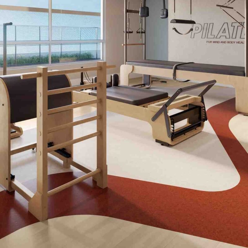 Sala de pilates totalmente equipada